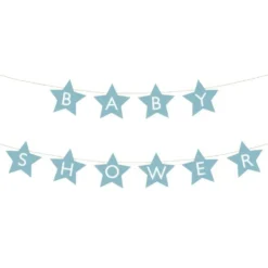 Guirlande Baby Shower Stjerner Blå