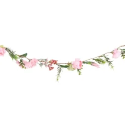 Guirlande Blomster Lyserød/Grøn