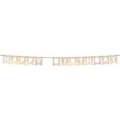 Guirlande Happy Birthday Dreamy Pastel i Træ