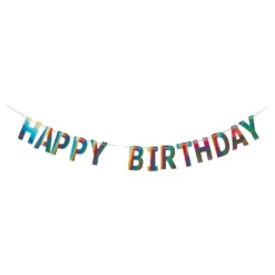 Guirlande Happy Birthday Farvestrålende