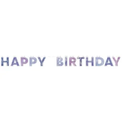 Guirlande Happy Birthday Galaxy Lilla