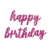 Guirlande Happy Birthday Pink/Glitter