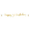 Guirlande Happy 1st Birthday Blå/Guld