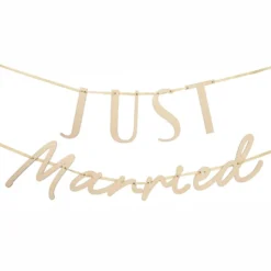 Guirlande Just Married i Træ