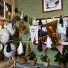 Guirlande Kvaster Sort/Hvid/Guld