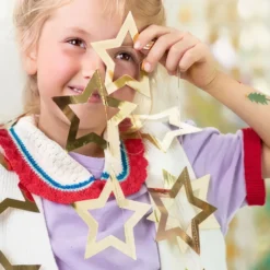 Guirlande med Stjerner Guld