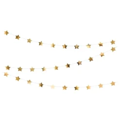 Guirlande Stjerner Guld Metallic