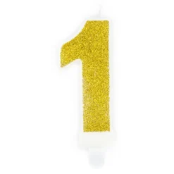 Guld Kagelys Tal Glitter
