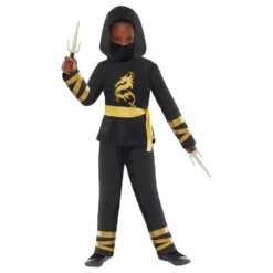 Guld Ninja Børnekostume