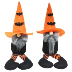 Halloweennisse Siddende med Flagermus