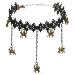 Halskæde Choker med Edderkopper