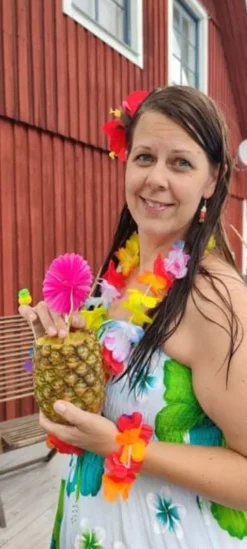 Hawaiikrans Deluxe Flerfarvet