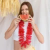 Hawaii-krans Mørk Lyserød