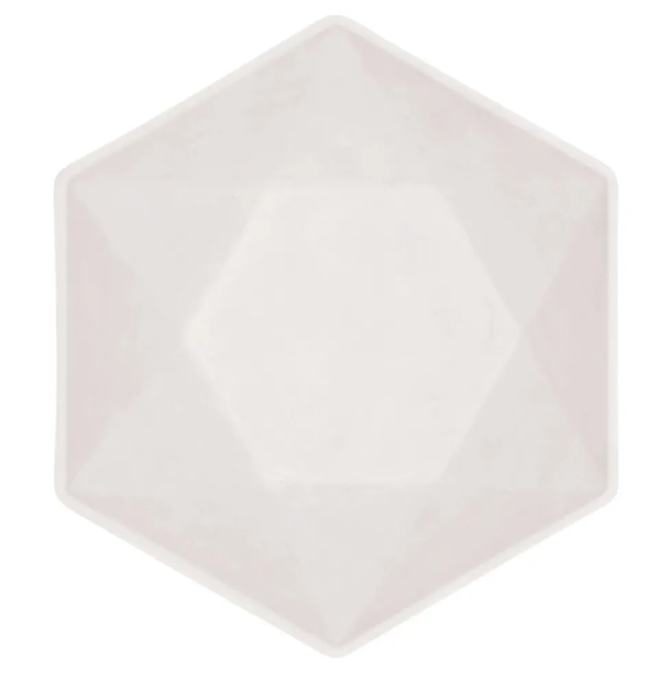Hexagonale Vert Decor Skåle Hvide