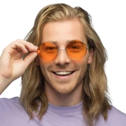Hippieglasögon Stora Orange