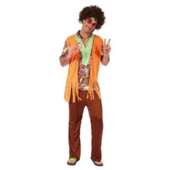 Hippie med Vest Kostume