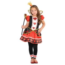 Hjerter Dame Børnekostume