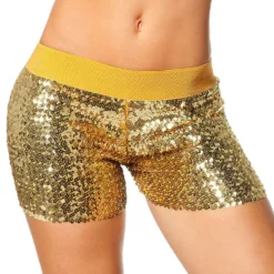 Hotpants med Pallietter Guld