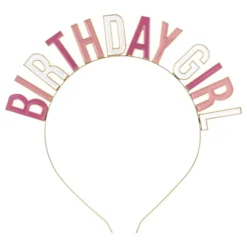 Hårbøjle Birthday Girl i Metal