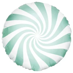 Hvid/Mint Folieballon Candy