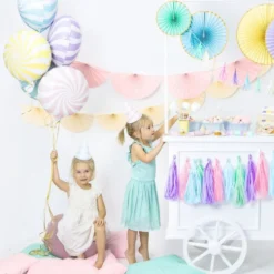 Hvid/Mint Folieballon Candy