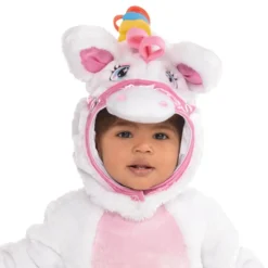 Hvid Pony Regnbue Babykostume