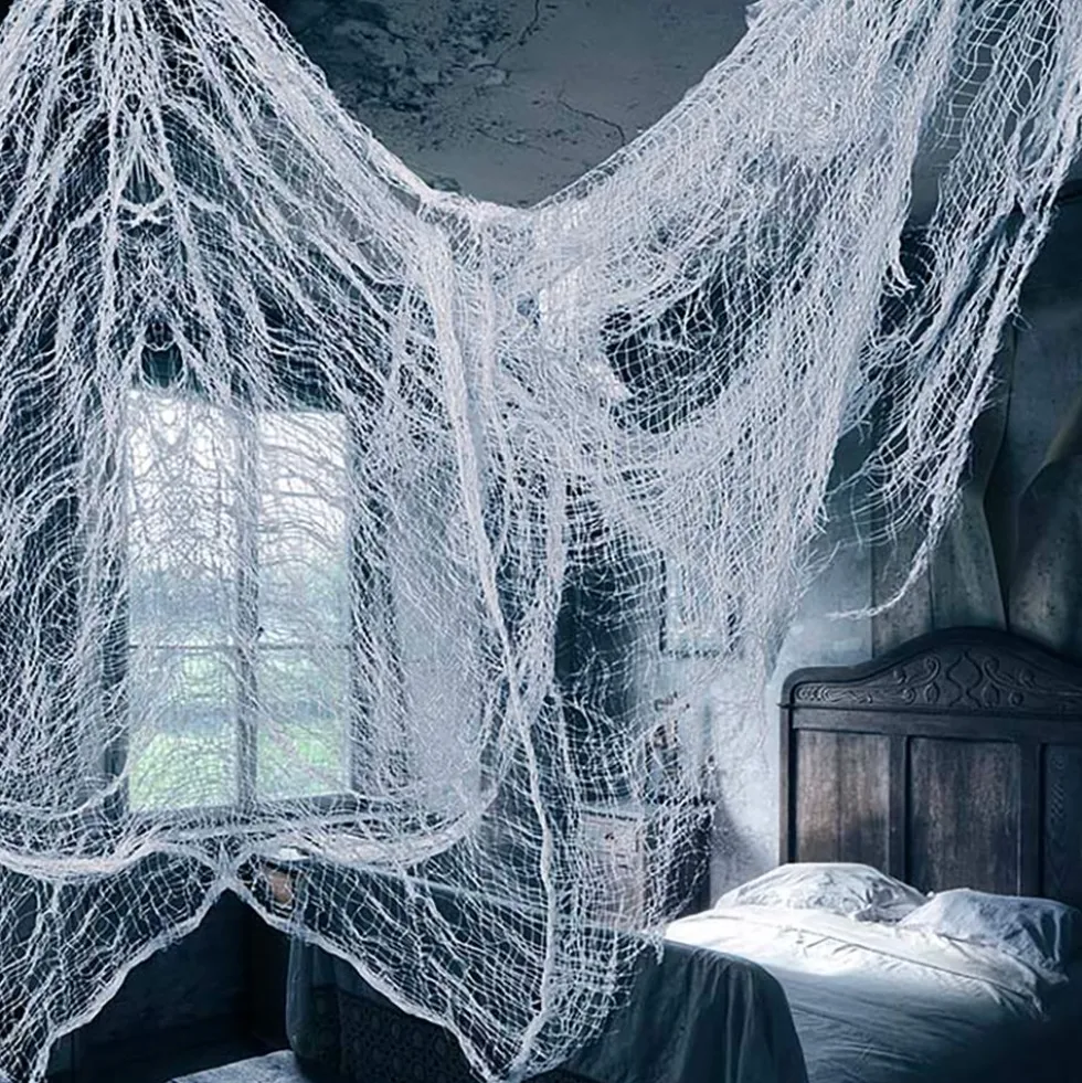 Hvidt Dekorationsstof Halloween