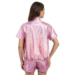 Jakke med Shorts Sæt Iridescent Lyserød
