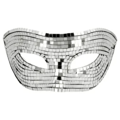 Øjenmaske Disco Sølv
