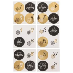 Julekalender Æsker Sort/Guld
