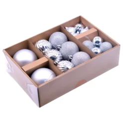 Julekugler Silver Mix