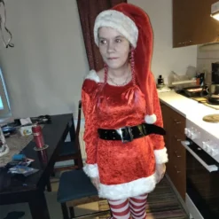 Julemor med Kort Kjole Kostume