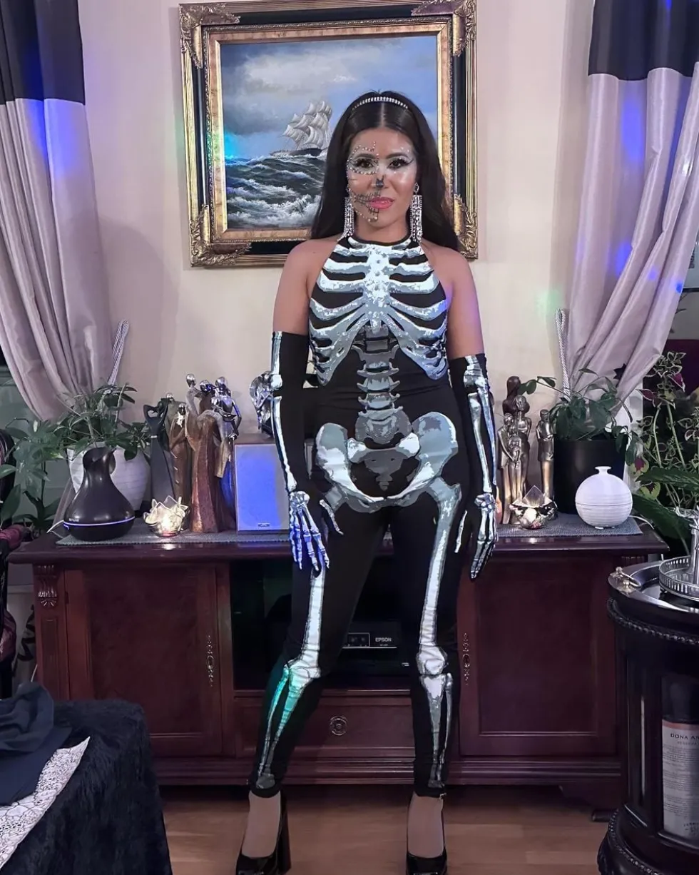 Jumpsuit Skeletkostume