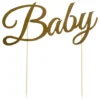 Kagedekoration Baby Guld