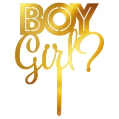 Kagedekoration Gender Reveal i Akryl
