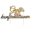 Kagedekoration "Grattis till Konfirmationen"