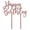 Kagedekoration Happy Birthday Rosaguld i Akryl