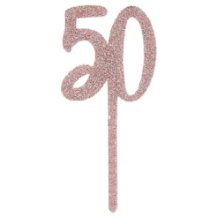 Kagedekoration 50 Rosaguld i Akryl