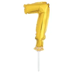 Kagedekoration Talballon Mini Guld