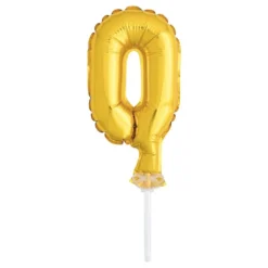 Kagedekoration Talballon Mini Guld