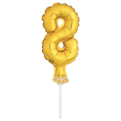 Kagedekoration Talballon Mini Guld