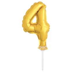 Kagedekoration Talballon Mini Guld