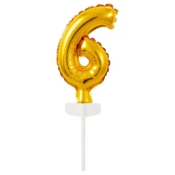 Kagedekoration Talballon Mini Guld