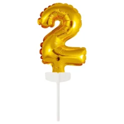 Kagedekoration Talballon Mini Guld
