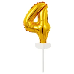 Kagedekoration Talballon Mini Guld