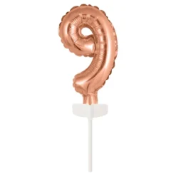 Kagedekoration Talballon Mini Roséguld