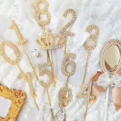 Kagedekoration Tal Diamanter Guld