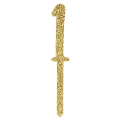 Kagedekoration Tal Guld Glitter i Akryl