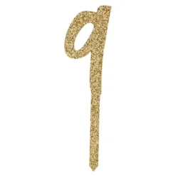 Kagedekoration Tal Guld Glitter i Akryl