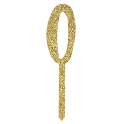 Kagedekoration Tal Guld Glitter i Akryl